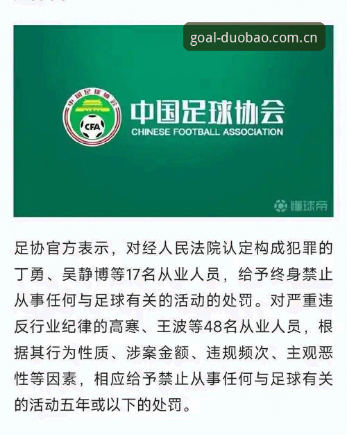 多宝体育电脑版攻略 中国足协第三批禁足名单深度解读:在多宝体育官网追踪足坛反腐行动完整指南